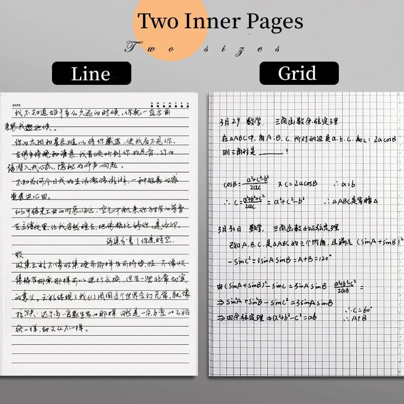 Creative Expression Journals: Lined, Unlined, and Grid