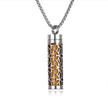 Aroma Elegance: Stainless Steel Essential Oil Diffuser Necklace