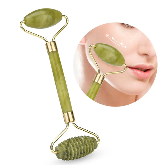 Double-Head Roller Massager Made from Authentic Jade