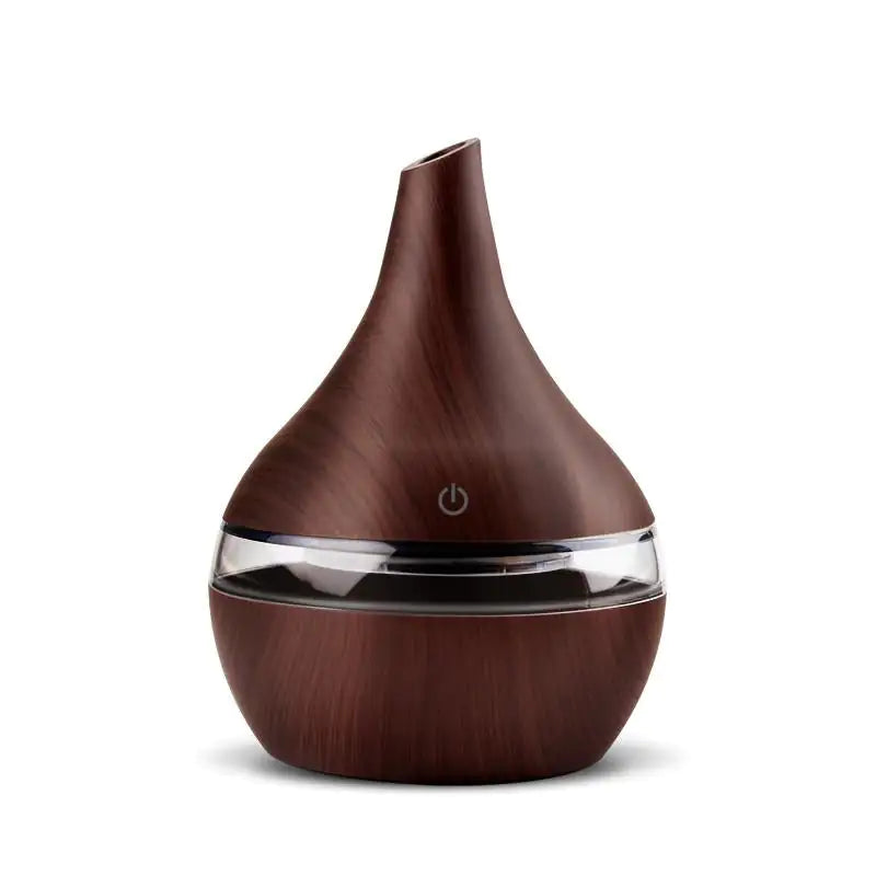 Aromatherapy Ultrasonic USB Air Humidifier – Sleek & Elegant Light or Dark Wood Finish