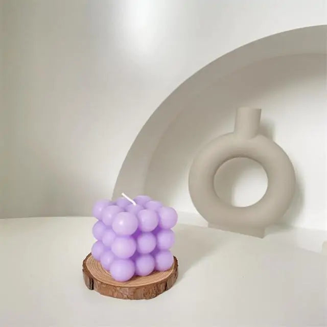 Trendy Pastel Bubble Candles – All-Natural Elegance