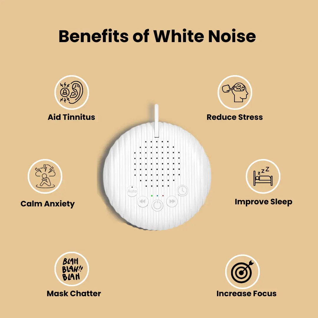 Lightweight Mobile White Noise Machine & Clock