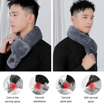 Massage Heating Scarf with Adjustable Heat & Massage Settings