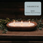 3-Wick Natural Ingredient Candle in Wooden Dough Bowl