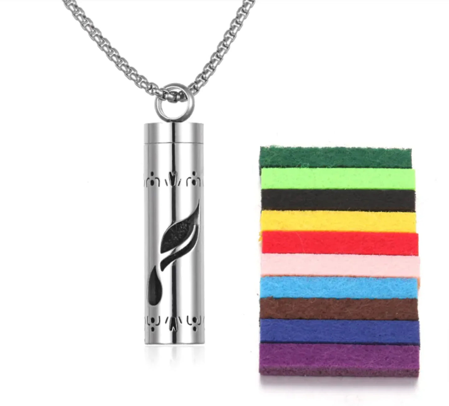 Aroma Elegance: Stainless Steel Essential Oil Diffuser Necklace