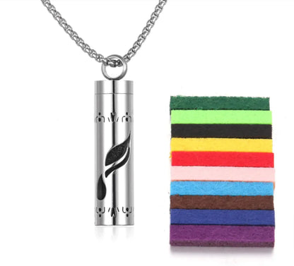 Aroma Elegance: Stainless Steel Essential Oil Diffuser Necklace