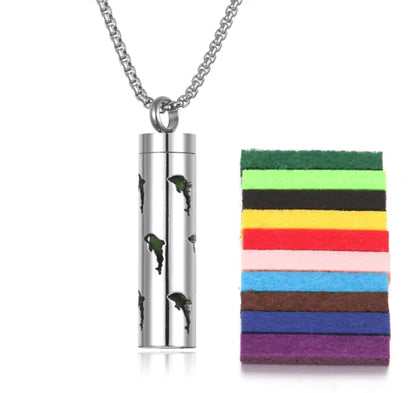 Aroma Elegance: Stainless Steel Essential Oil Diffuser Necklace