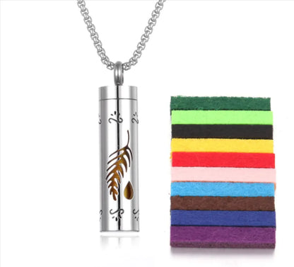 Aroma Elegance: Stainless Steel Essential Oil Diffuser Necklace