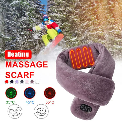 Massage Heating Scarf with Adjustable Heat & Massage Settings