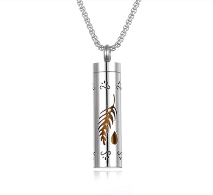 Aroma Elegance: Stainless Steel Essential Oil Diffuser Necklace