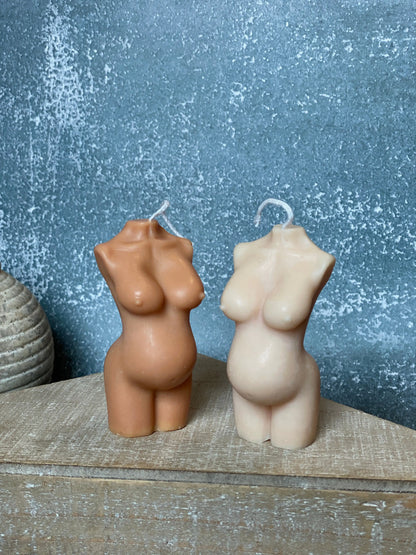 Artistic Sculpted Pregnant Woman’s Body Candle