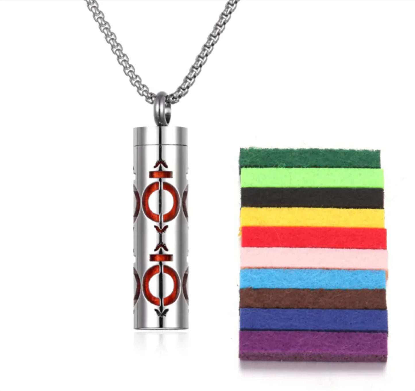 Aroma Elegance: Stainless Steel Essential Oil Diffuser Necklace