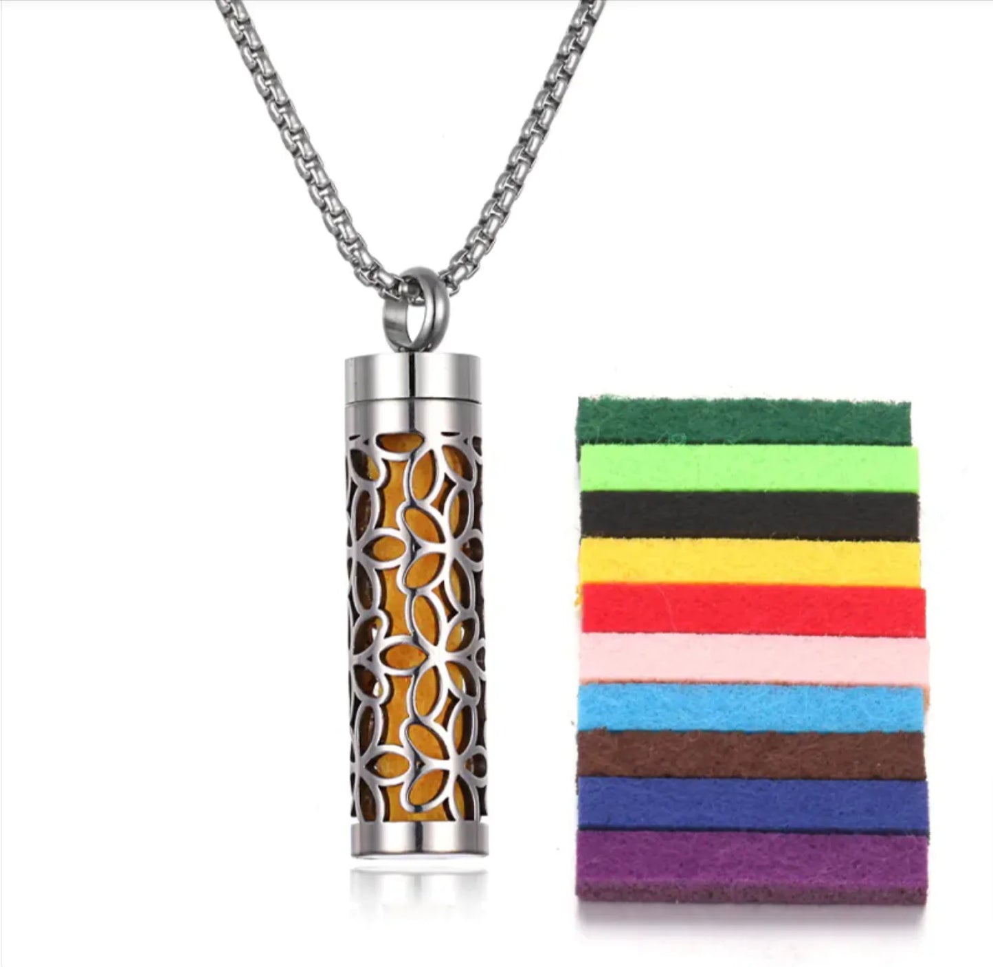 Aroma Elegance: Stainless Steel Essential Oil Diffuser Necklace