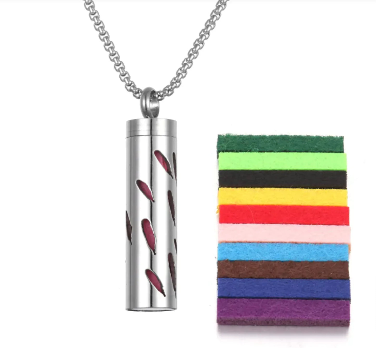 Aroma Elegance: Stainless Steel Essential Oil Diffuser Necklace