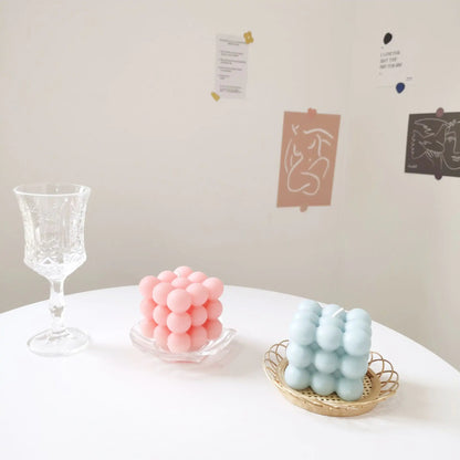 Trendy Pastel Bubble Candles – All-Natural Elegance