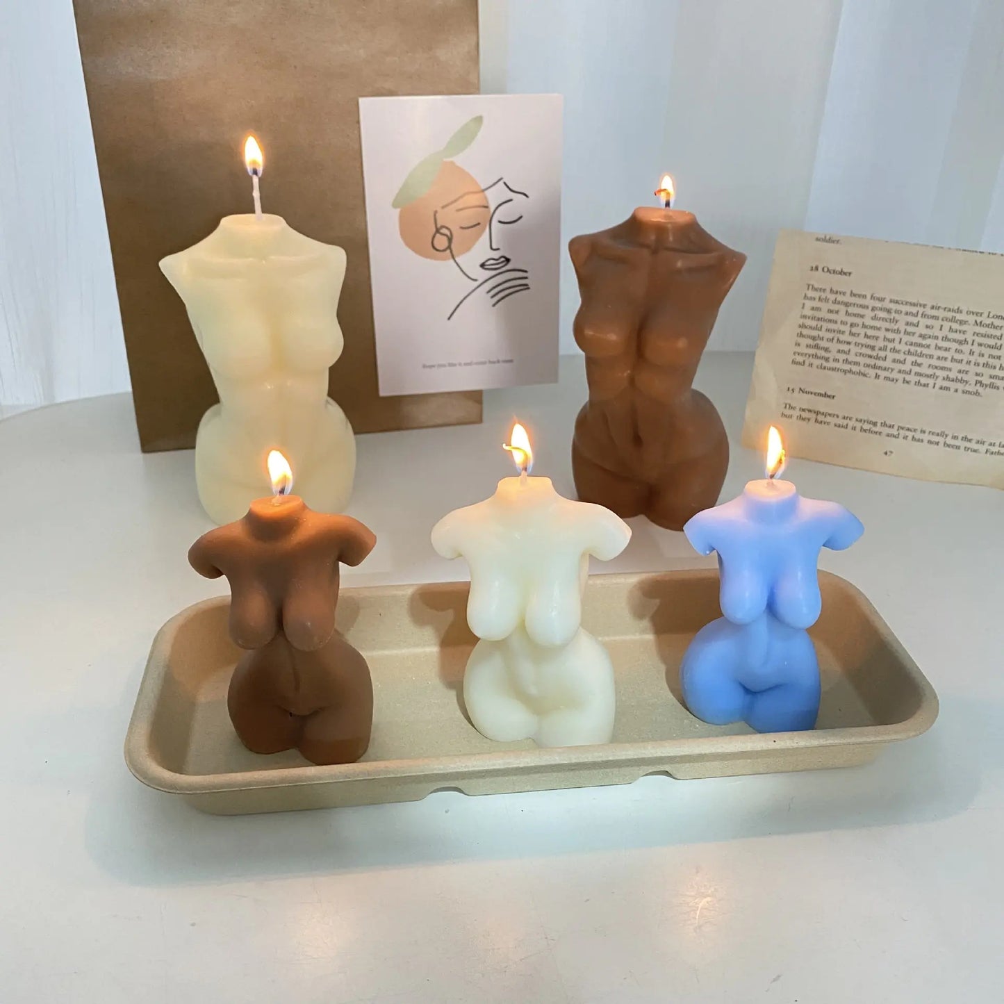 Artistic Candles: Sculpted Women's Body