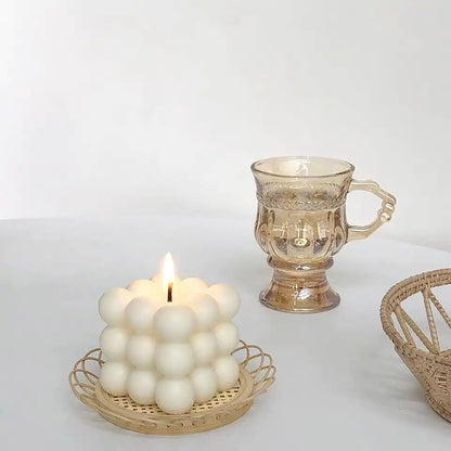 Trendy Pastel Bubble Candles – All-Natural Elegance