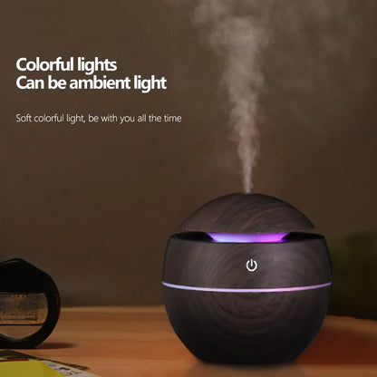 Sleek Aroma Diffuser with Essential Oils – 3 Wood Finishes